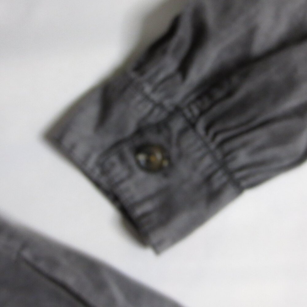 WHO WHAT WEAR womens DRESS black ACID WASH faded WRAP mini LONG SLEEVE SIZE L - Picture 5 of 13